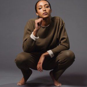 TKEES Sleek Fleece Set in Loden Size 0